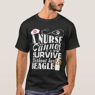 Camiseta Mãe Cadela Enfermeira Beagle Amamentando Para Mu