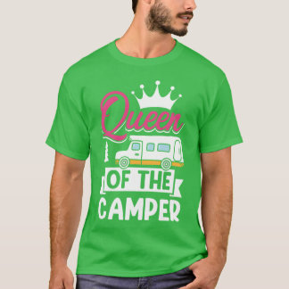 Camiseta Mãe Campista Divertida Rainha do Camping Presente