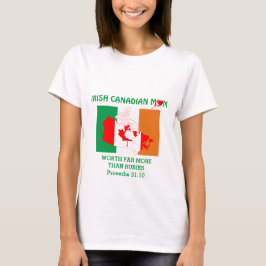 Camiseta MÃE CANADENA IRLANDESA Mais de Rubies PROVVERBS 31