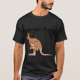 Camiseta Mãe canguru com bebê.