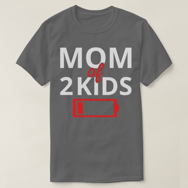 Camiseta Mãe Cansada De 2 Crianças II (Frente do Design)