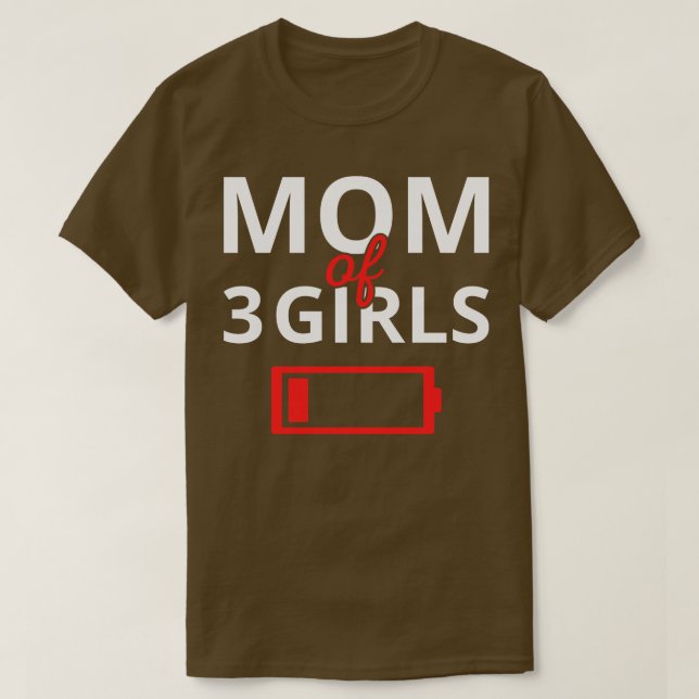 Camiseta Mãe Cansada De 3 Meninas II (Frente do Design)