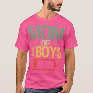 Camiseta Mãe Cansada De 4 Meninos Eu