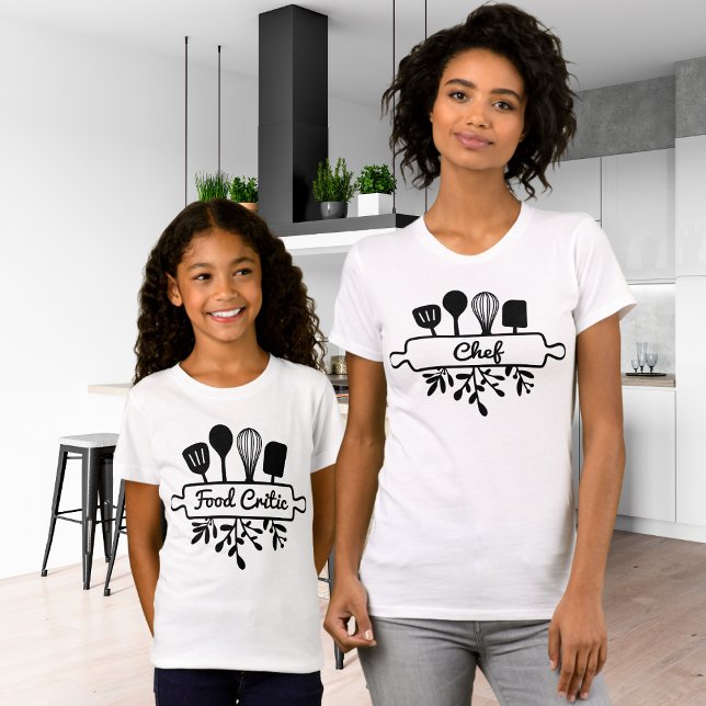 Camiseta Mãe Chef legal Filha Mãe (Criador carregado)