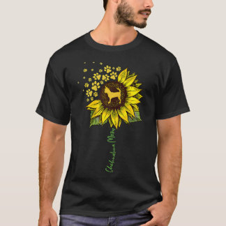 Camiseta Mãe Chihuahua Girassol Amante Chiwawa s Mãe de Cac