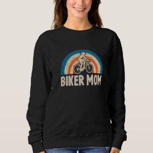 Camiseta Mãe Ciclista Bicicleta Retro Ciclista Pilotando Bi