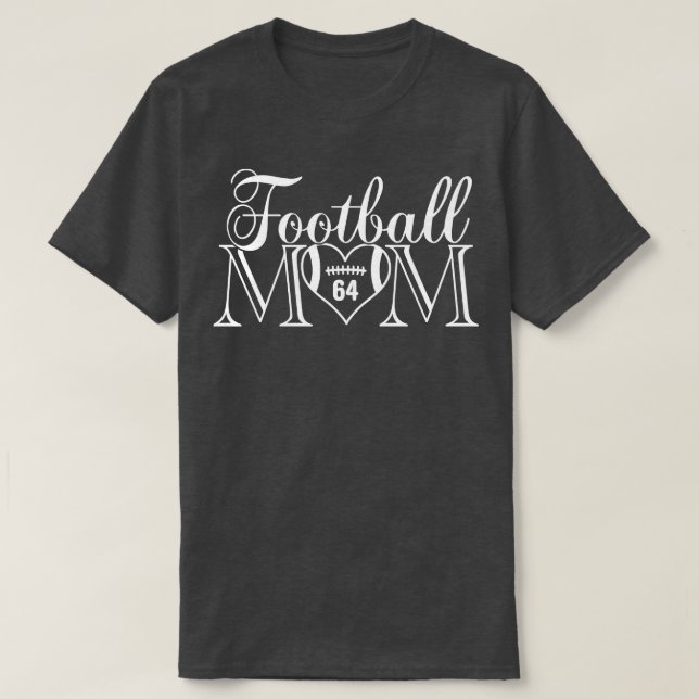 Camiseta Mãe Clássica 64 Esse É O Meu Número De Jersey (Frente do Design)