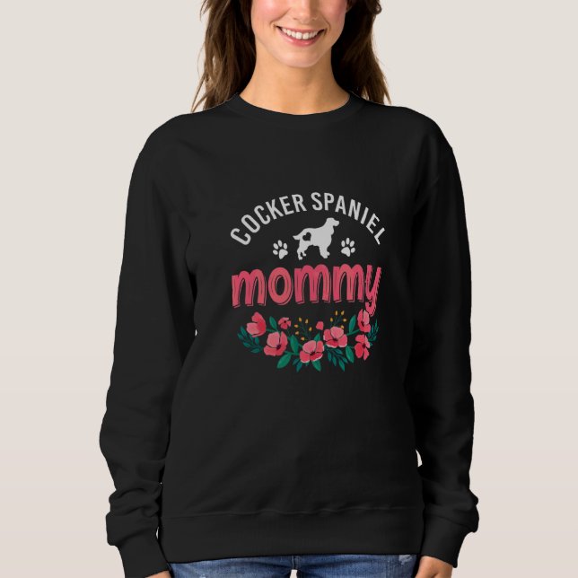 Camiseta Mãe Cocker Spaniel Mulheres Cachorro Fofo Natal Ma (Frente)