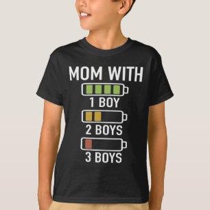 Camiseta Mãe Com Bateria De Três Rapazes Vazia - Mamãe Com