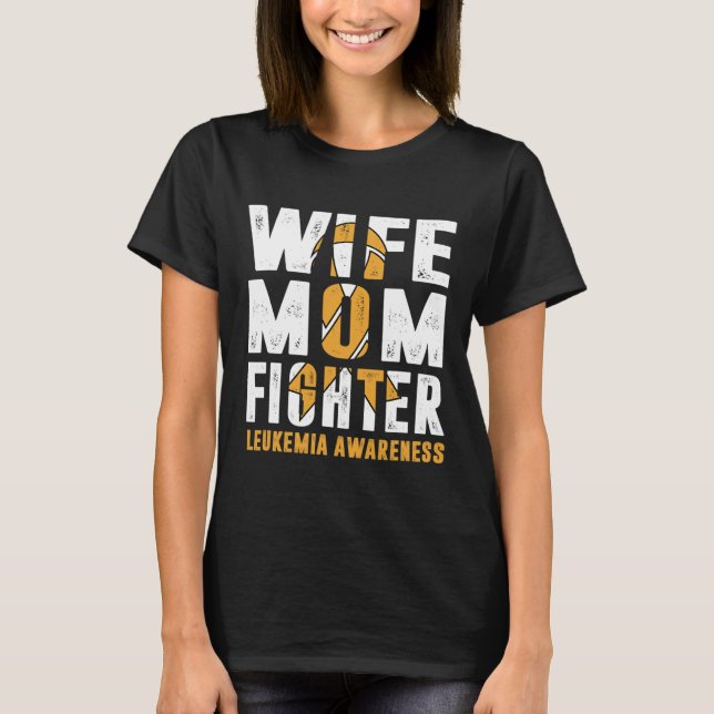 Camiseta Mãe Combatendo Leucemia Consciência (Frente)