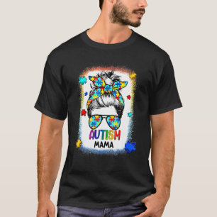 Camiseta Mãe Consciente do Autismo Vida Cabelo Desgrenhado