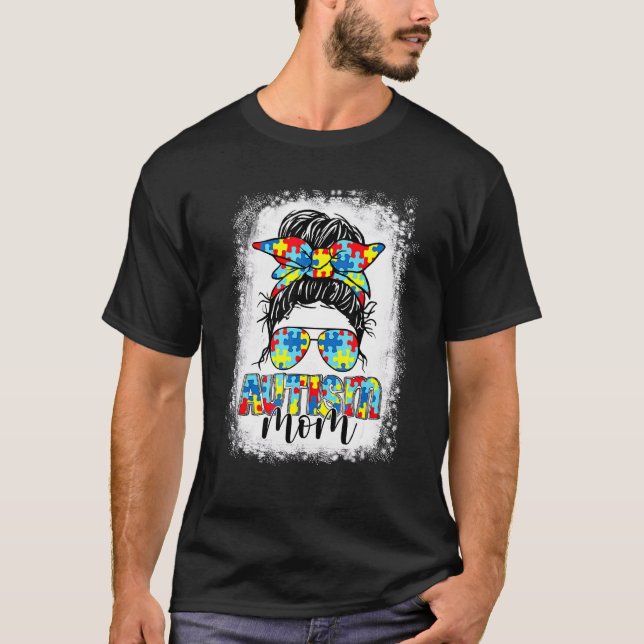 Camiseta Mãe Consciente do Autismo Vida S Mulheres Desbotad (Frente)