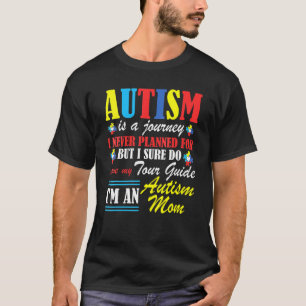 Camiseta Mãe Conscientização do Autismo Autismo É Uma Jorna