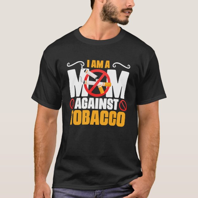 Camiseta Mãe Contra Cigarro Anti-Cigarro Anti-Smoking (Frente)