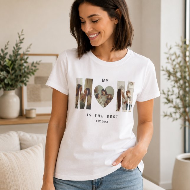 Camiseta Mãe Coração com Foto Personalizada da Mod (Criador carregado)
