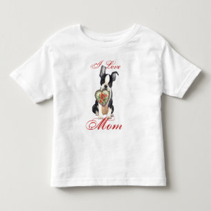 Camiseta Mãe Coração de Boston Terrier