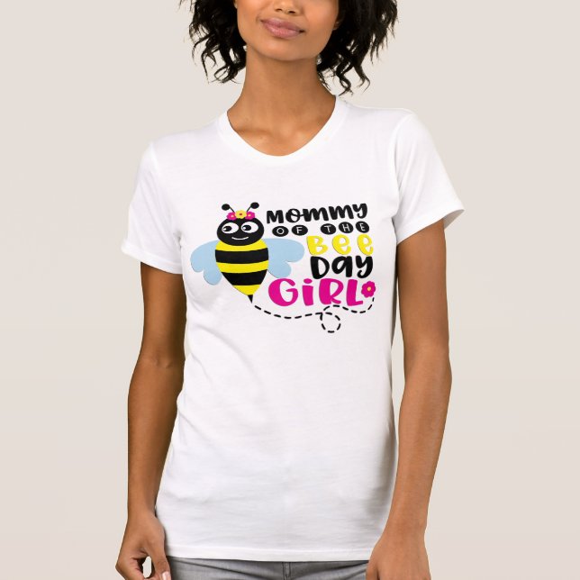 Camiseta Mãe Da Bee Birthday Girl (Frente)