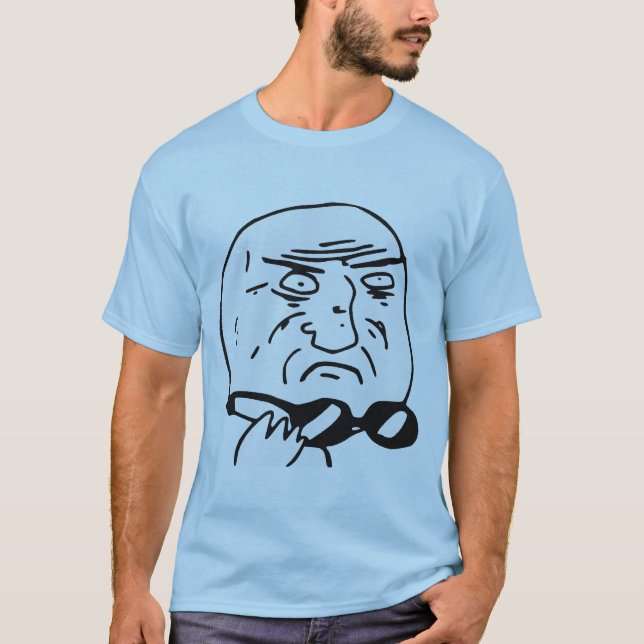 Camiseta Mãe da cara Meme cómico da raiva do deus (Frente)