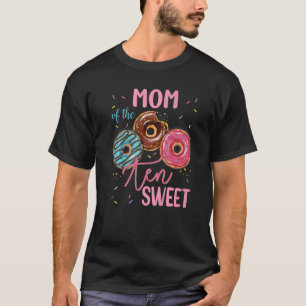 Camiseta Mãe Da Doce 10.ª Festa de aniversário Da Rosquinha