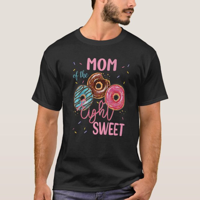 Camiseta Mãe Da Doce Oitava Festa de aniversário Da Rosquin (Frente)