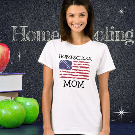 Camiseta Mãe da escola doméstica | Dia de as mães de bandei