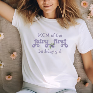 Camiseta Mãe da Fada Roxa Primeiro Morango Aniversário