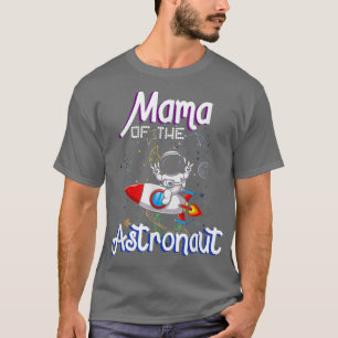 Camiseta Mãe Da Família Astronauta Do Tema Espacial Anivers