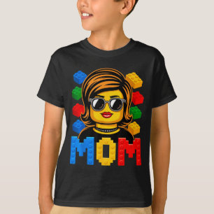 Camiseta Mãe da família construtora mestre construindo tijo