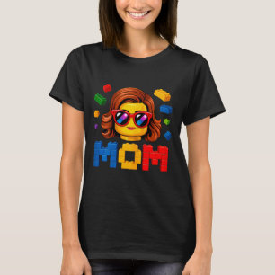 Camiseta Mãe da família construtora mestre construindo tijo