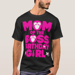 Camiseta Mãe Da Família De Bebê De Aniversário Do Chefe