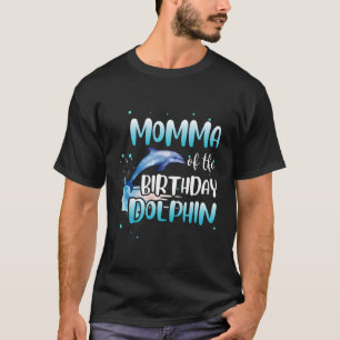 Camiseta Mãe Da Família De Golfinhos De Aniversário