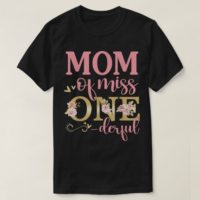 Camiseta Mãe da Família de primeiros aniversarios Maravilha (Frente do Design)