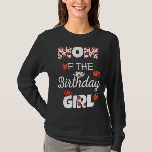 Camiseta Mãe Da Família Floral Bonita De Aniversário Ladybu