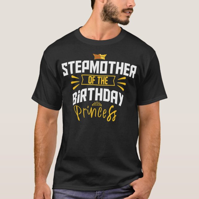 Camiseta Mãe Da Festa De Aniversário Da Princesa, Bday Cel (Frente)