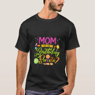 Camiseta Mãe Da Festa de aniversário De Docinho De Aniversá