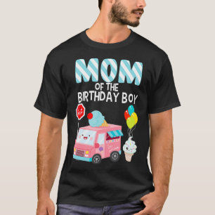 Camiseta Mãe Da Festa De Hoje Do Aniversário Do Sorvete