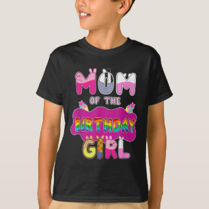 Camiseta Mãe Da Festa De Noite Da Família De Porcos Decorat
