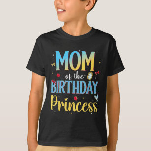Camiseta Mãe Da Festa Tema Princesa Neve Aniversário Birt