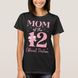 Camiseta Mãe da menina de 12 anos de idade no aniversário o