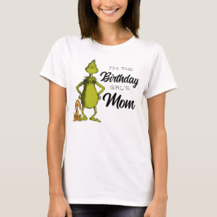 Camiseta Mãe da Menina de Aniversário do Grinch
