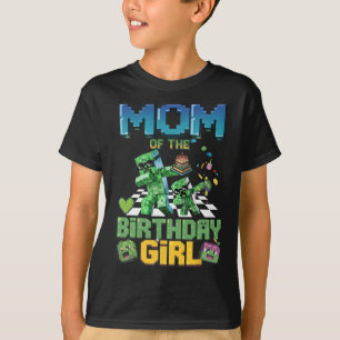 Camiseta Mãe Da Menina De Aniversário Vídeo Game Divertido