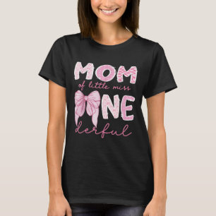 Camiseta Mãe Da Menina Maravilhosa Primeira Rapariga De Ani