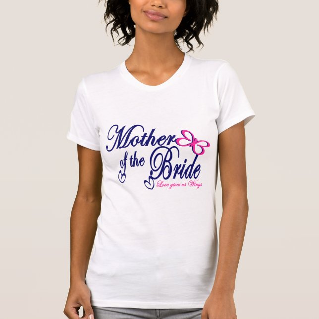Camiseta Mãe da Noiva/ Borboleta (Frente)