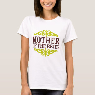 Camiseta Mãe da Noiva (Castanho de Chocolate e Chartreuse)