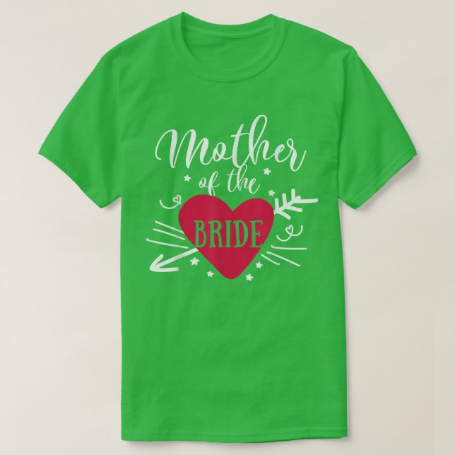 Camiseta Mãe Da Noiva Coração De Seta Casamento Despedida d (Frente do Design)
