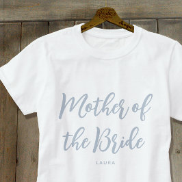Camiseta Mãe da Noiva Costume de Casamento Azul Poeirento