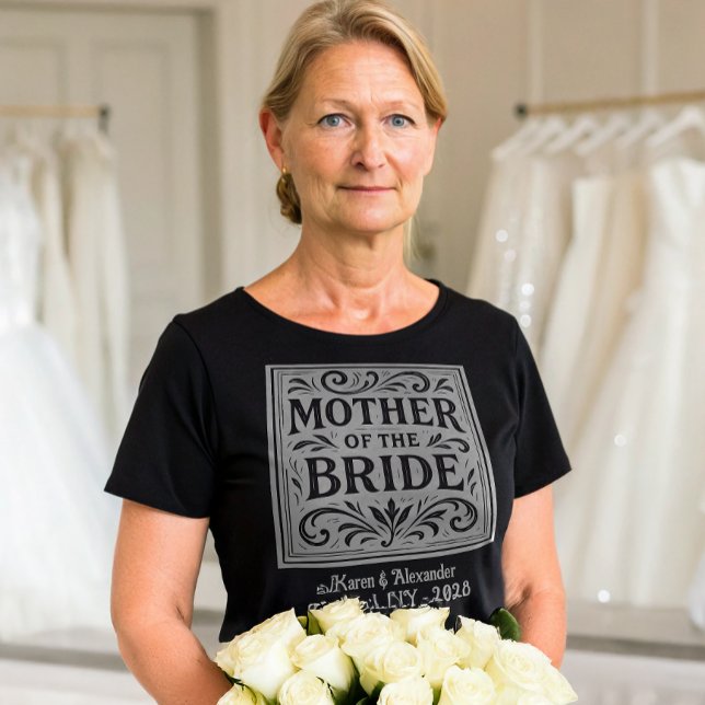 Camiseta Mãe da Noiva Ensaio de Casamento Romântico (Criador carregado)