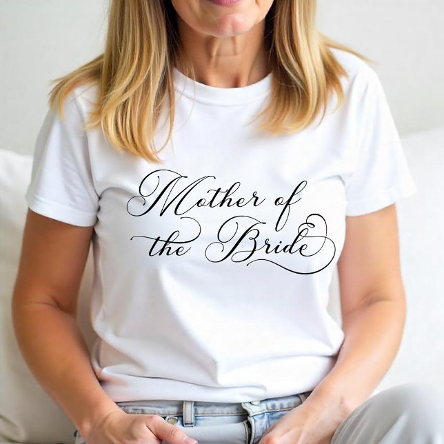 Camiseta Mãe da Noiva – Festa de Casamento com Roteiro Eleg (Mother of the Bride Tee)