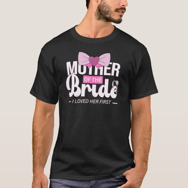Camiseta Mãe da noiva mamãe para casamento ou despedida de  (Frente)