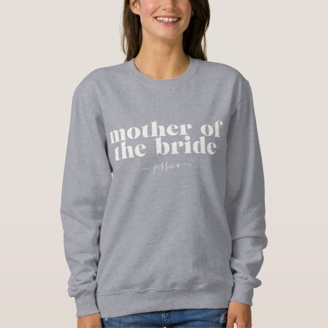 Camiseta Mãe da Noiva Nome Simples Moderno  (Frente)